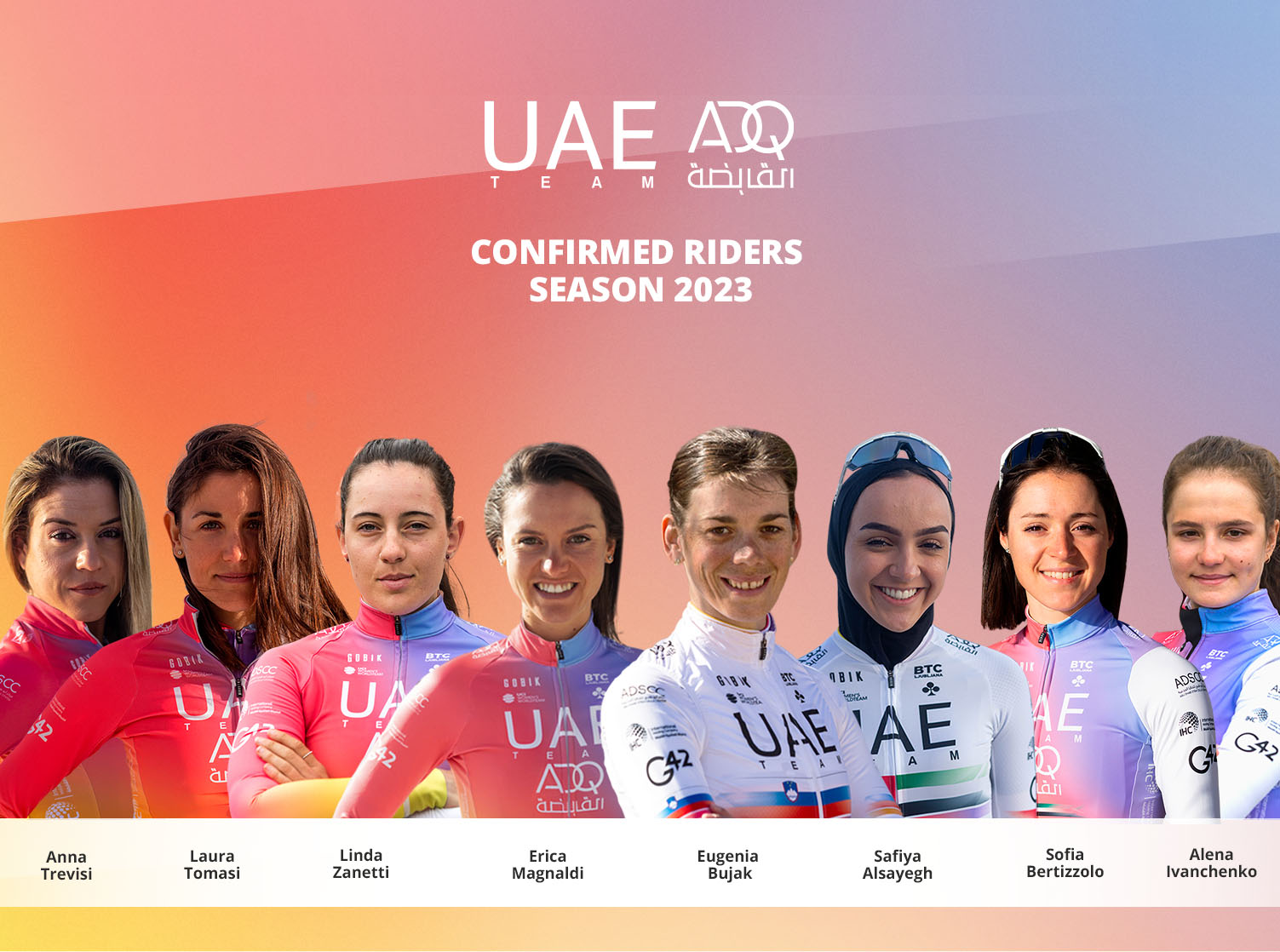 UAE Team ADQ confirms eight riders for 2023 season
